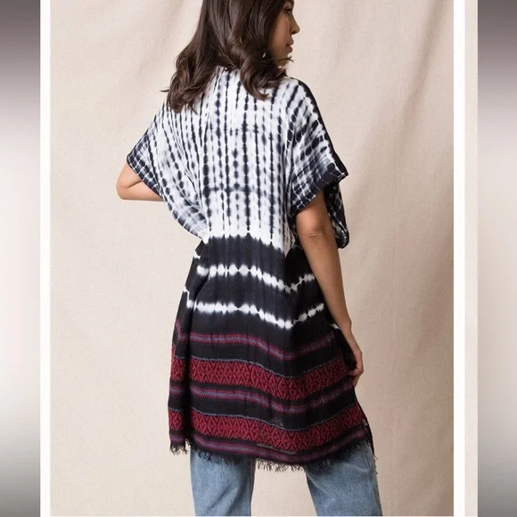 Angie Tie Dye Kimono Wrap One Size - Picture 3 of 7